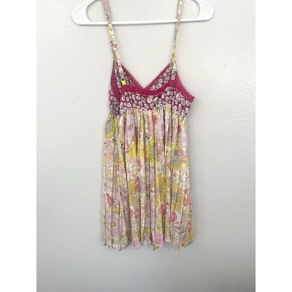 Liberty of London Y2K Chiffon Floral Babydoll Chemise Lingerie Slip Dress Top S - Picture 6 of 9